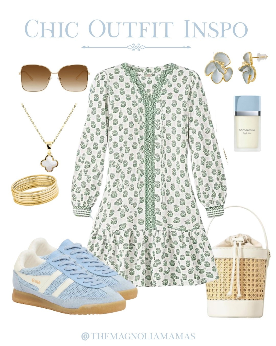 Blue and green chic spring outfit. 🩵

#LTKOver40 #LTKMothersDay #LTKootd