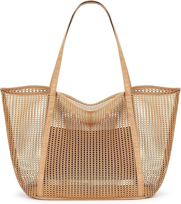 KALIDI FANCY FOREST Beach Mesh Tote Bag, Womens Shoulder handbag MAX 27L Grocery Bag | Amazon (US)