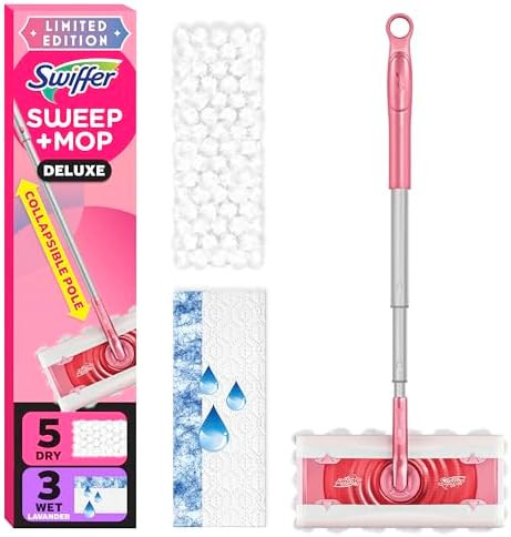 Swiffer Sweep and Mop Deluxe, Limited Edition Pink Wicked: for Good, 2-in-1 Floor Mopping and Swe... | Amazon (US)