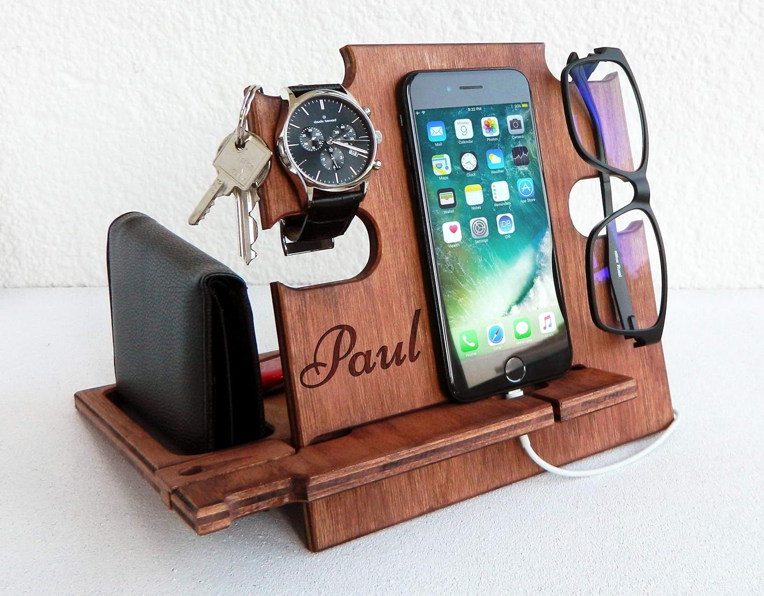 Gift for Him, Personalized Gift, Docking Station, Charging Station, Phone Dock, Cell Phone Stand,... | Amazon (US)