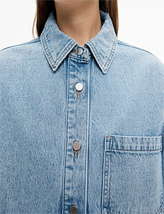 Witchery Denim Shacket | David Jones | David Jones (Australia & New Zealand)