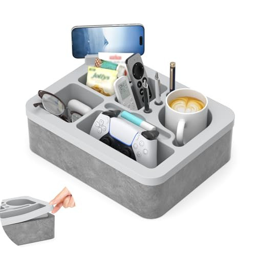 Couch Cup Holder Tray Silicone Couch Cup Holder Pillow Foam Bed Tray Snack Sofa Bed Caddy Organizer Beach Sofa Drink Holder Spill Proof Snack Caddy Removable Sofa Buddy Game Controller Kindle Phone | Amazon (US)