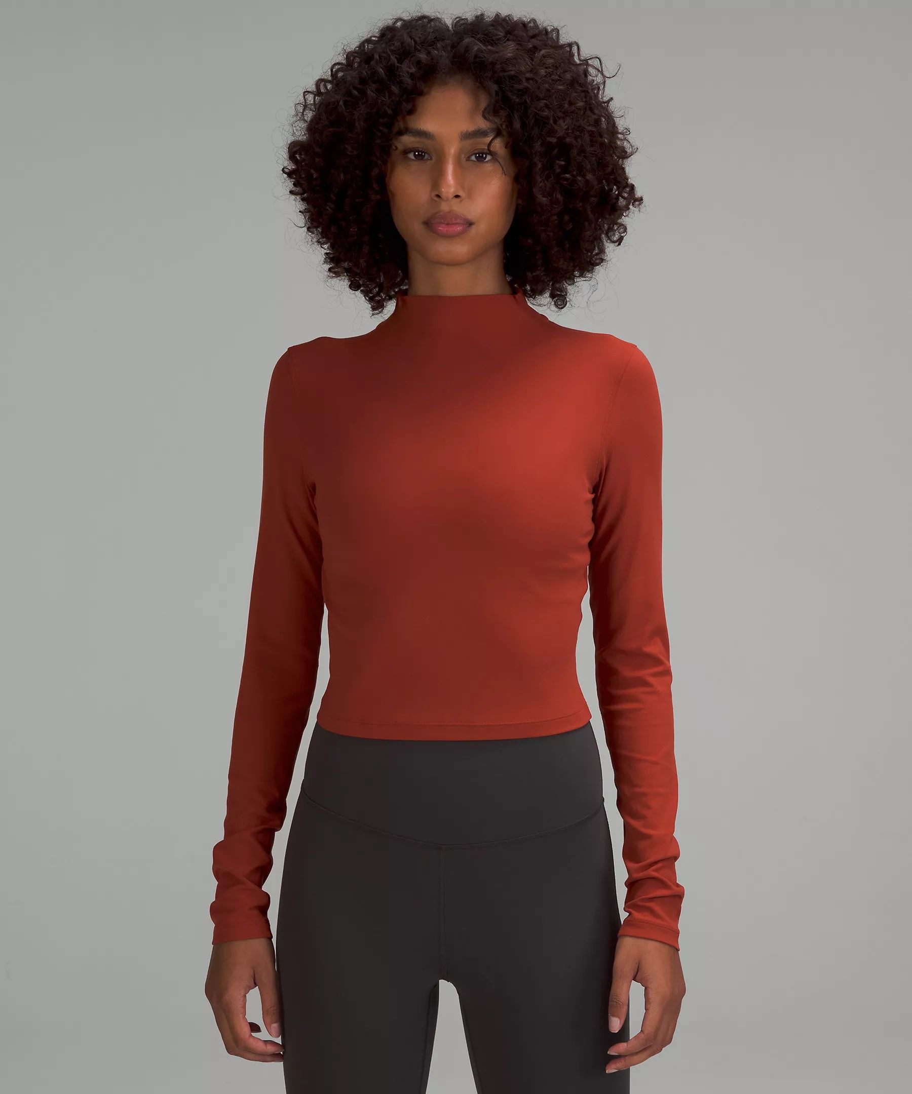 All Aligned Mock Neck Long Sleeve Shirt Online Only | Lululemon (US)