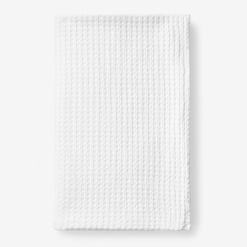 Textured Waffle Cotton & TENCEL™ Lyocell Blanket - White, Twin | The Company Store