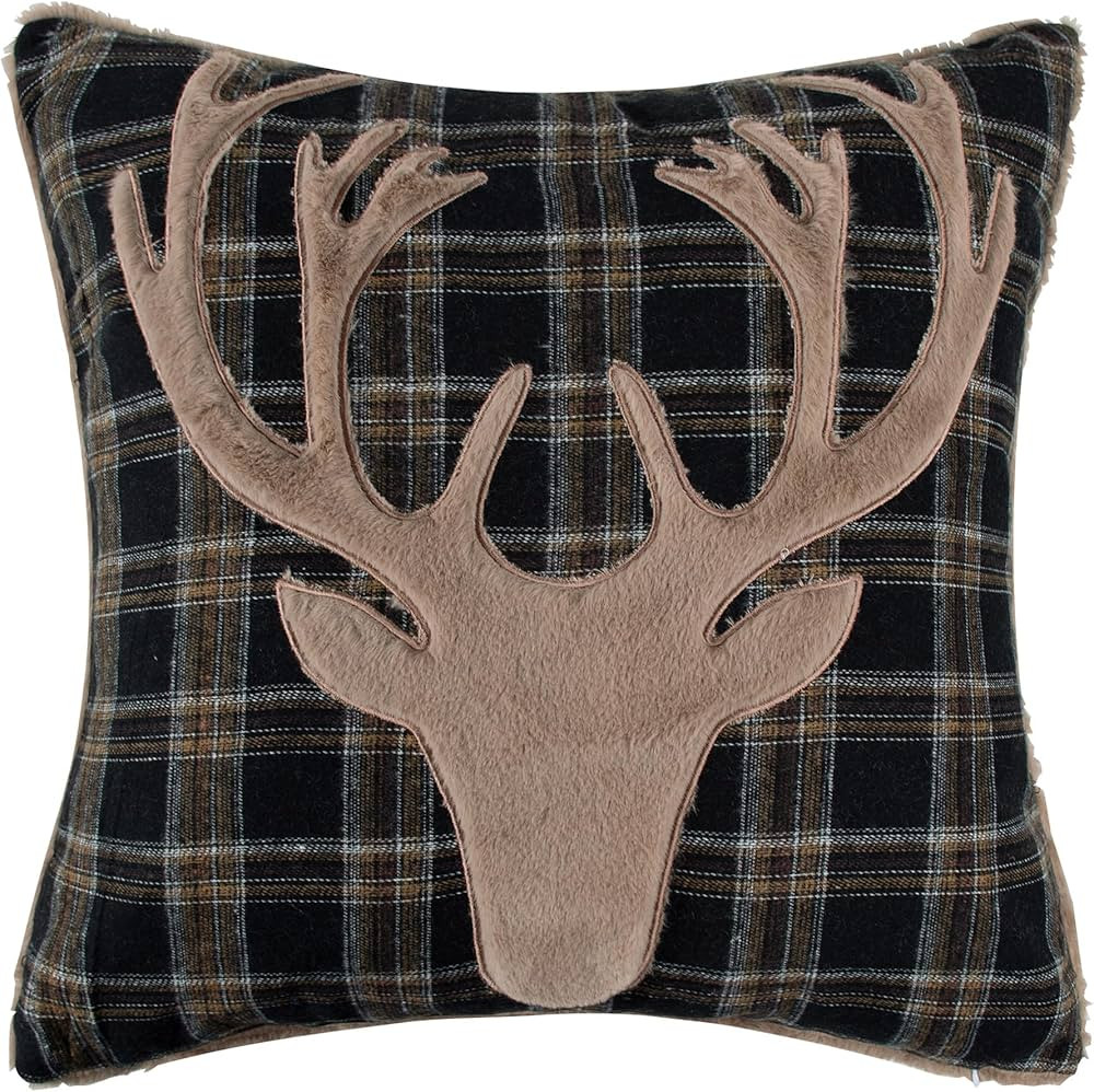 Levtex Home - Lodge Toile - Decorative Pillow (18in.x18in.) - Antlers - Black and Taupe | Amazon (US)