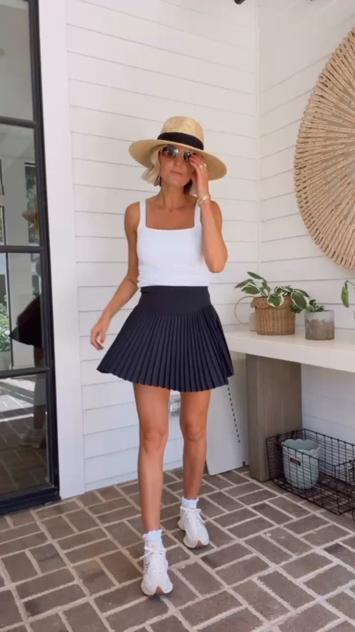 This tennis skirt is the perfect length. And how cute paired with this eyelet active tank! An elevated active wear look & 40% off today!

#LTKActive #LTKSeasonal #LTKSaleAlert