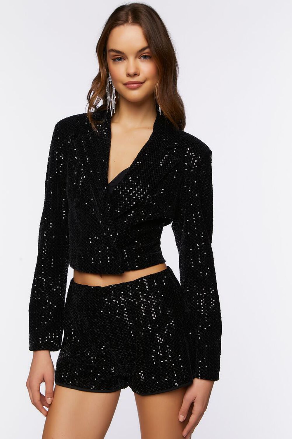 Sequin Cropped Blazer | Forever 21 (US)