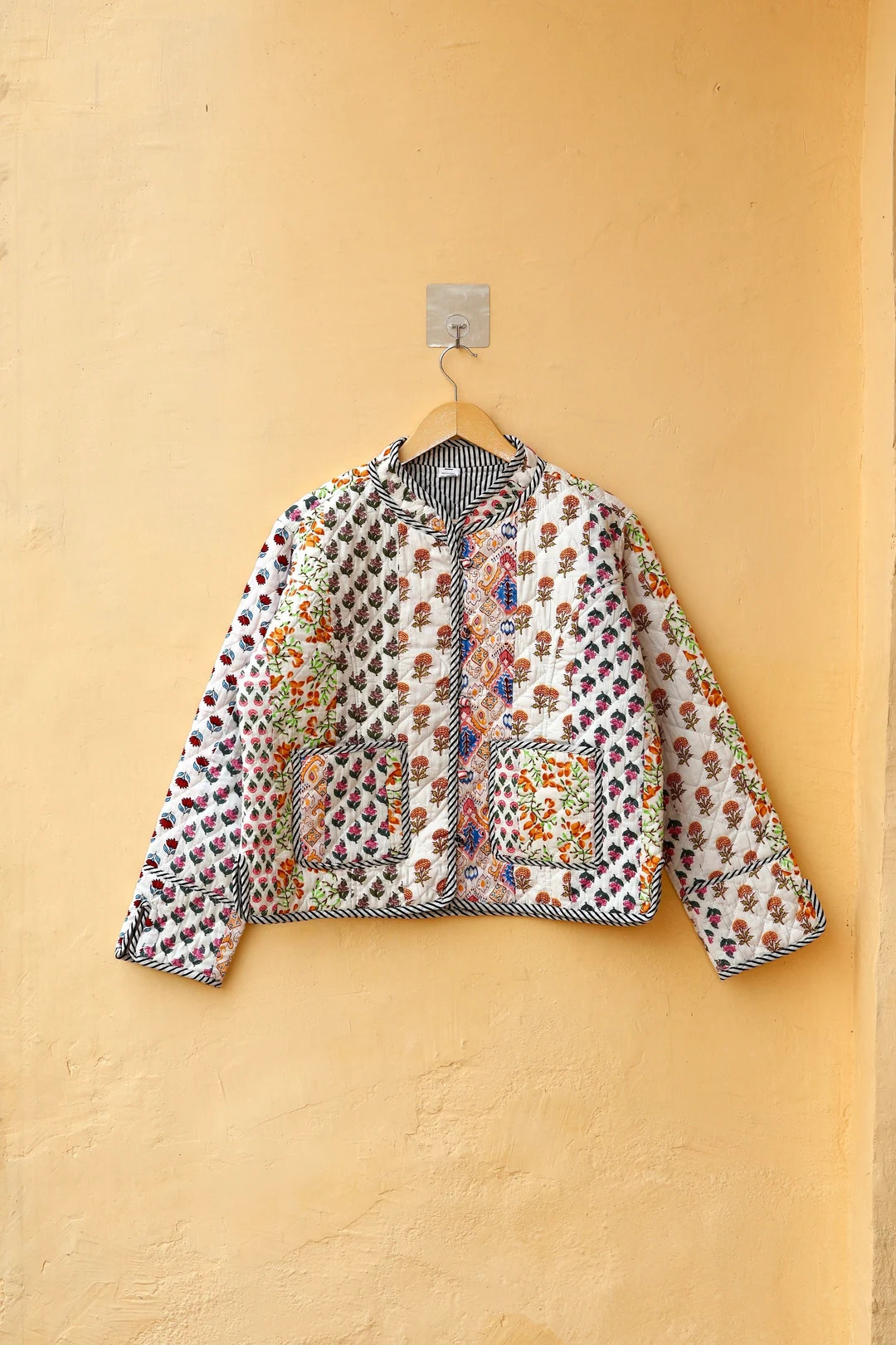 Handmade Cotton Quilted Jacket - Cozy Winter Outerwear Reversible Kantha Patchwork Coat Boho Hand... | Etsy (US)