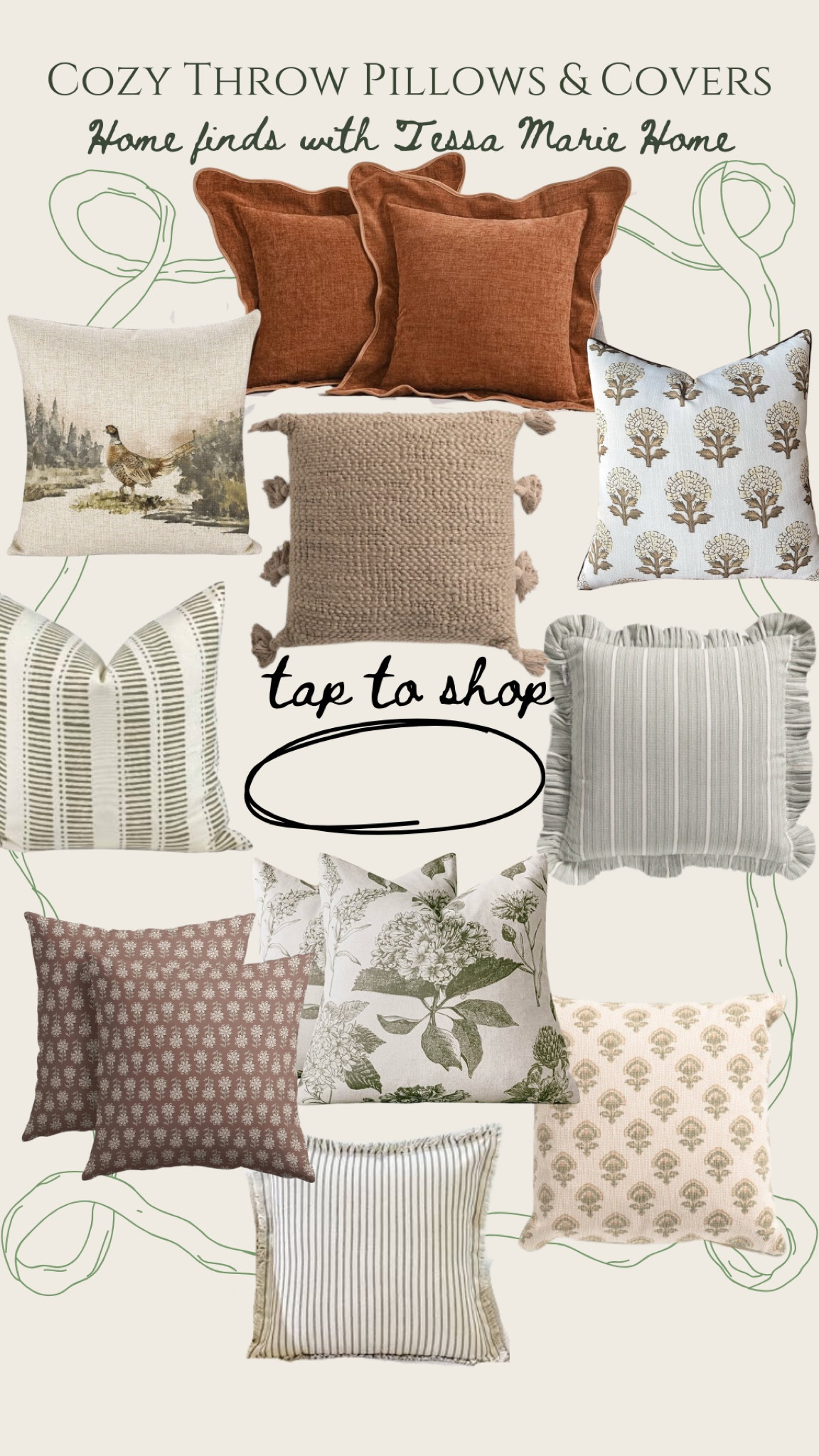 Love a cozy, moody, cottage feeling pillow! These covers are a great way to update your space. 

#LTKFindsUnder100 #LTKFindsUnder50 #LTKHome