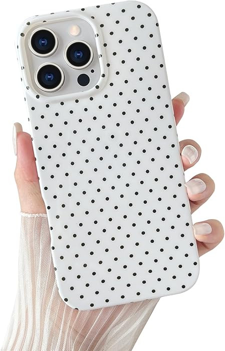 Yeddabox for iPhone 13 Pro Max Case Cute Polka Dot Phone Case Soft TPU Slim Shockproof Phone Cove... | Amazon (US)