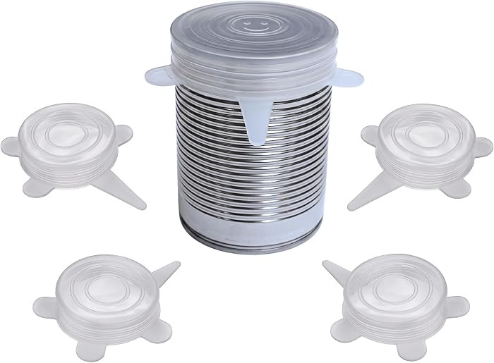 4-Pack Stretchable Silicone Can Covers - Pet and Human Food Storage Lids | Amazon (US)