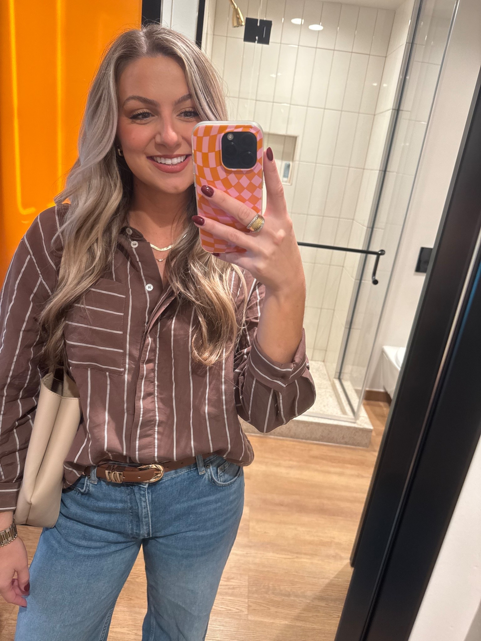 Work trip to LA! Shirt is Zara: ref. 2298/168 🤎