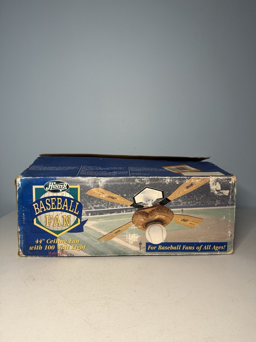 Hunter Baseball Ceiling Fan Light Reversible Blades Motor Model 21841 44\u201d NEW | eBay | eBay US