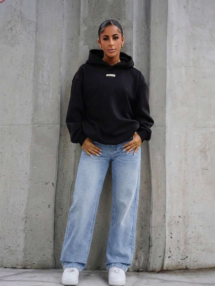 SAYEHFBABY Women's Front Button Multi-Pocket Minimalist Denim Jeans, Casual Everyday Wear | SHEIN