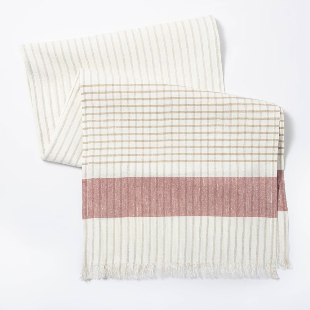 72"" x 14"" Cotton Striped Table Runner - Threshold designed with Studio McGee | Target