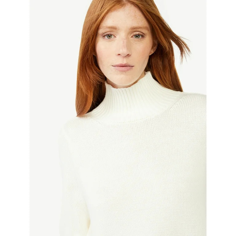 Free Assembly Women's Rib Turtleneck Sweater, Midweight | Walmart (US)