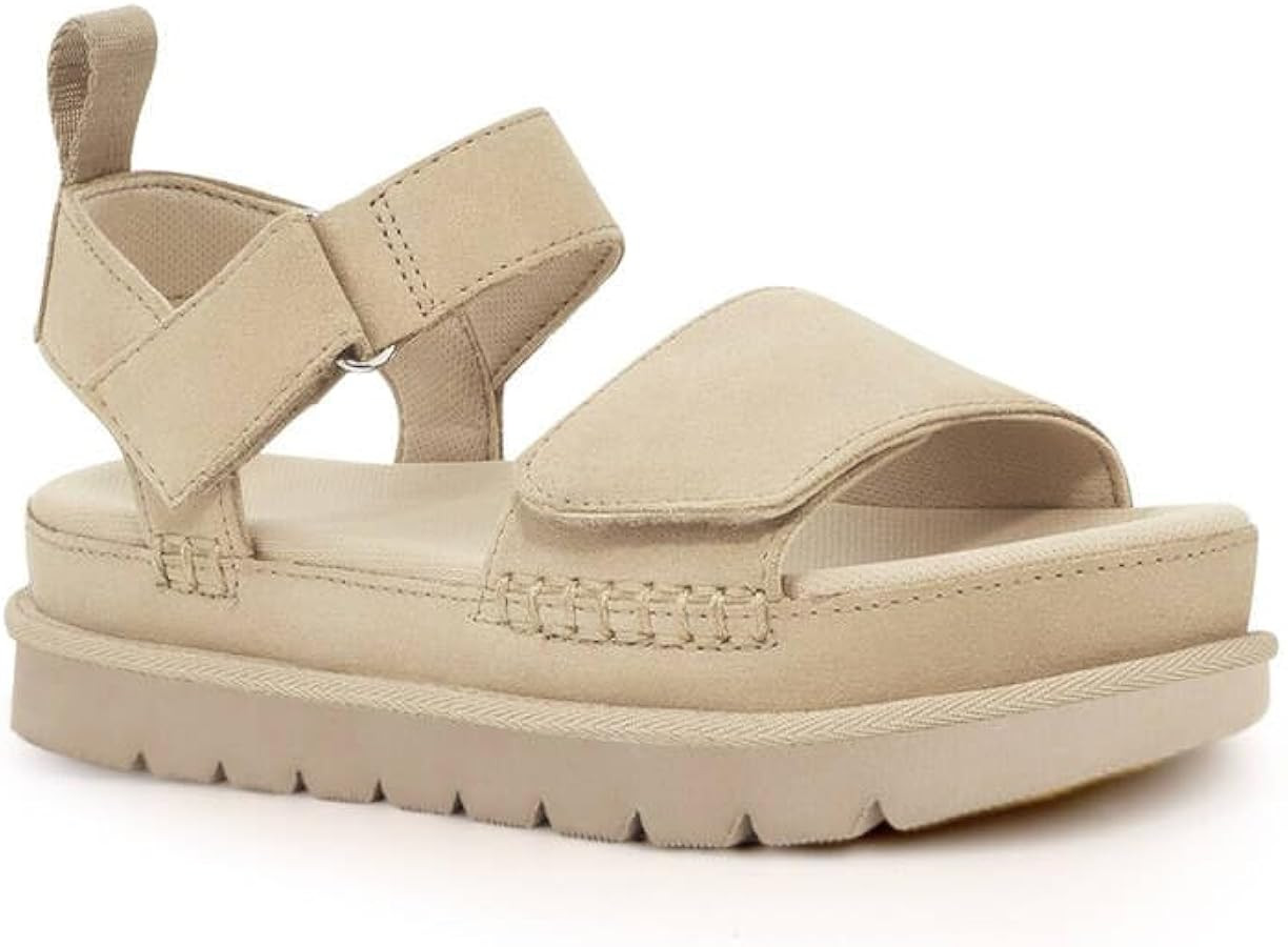 Platform Sandals Women Summer Comfortable Non-Slip Adjustable Double Strap Sandals | Amazon (US)