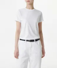 MUSINSA | MUSINSA STANDARD WOMAN Women's Modal Blend Basic Crew Neck T-Shirt [White] | Musinsa Global