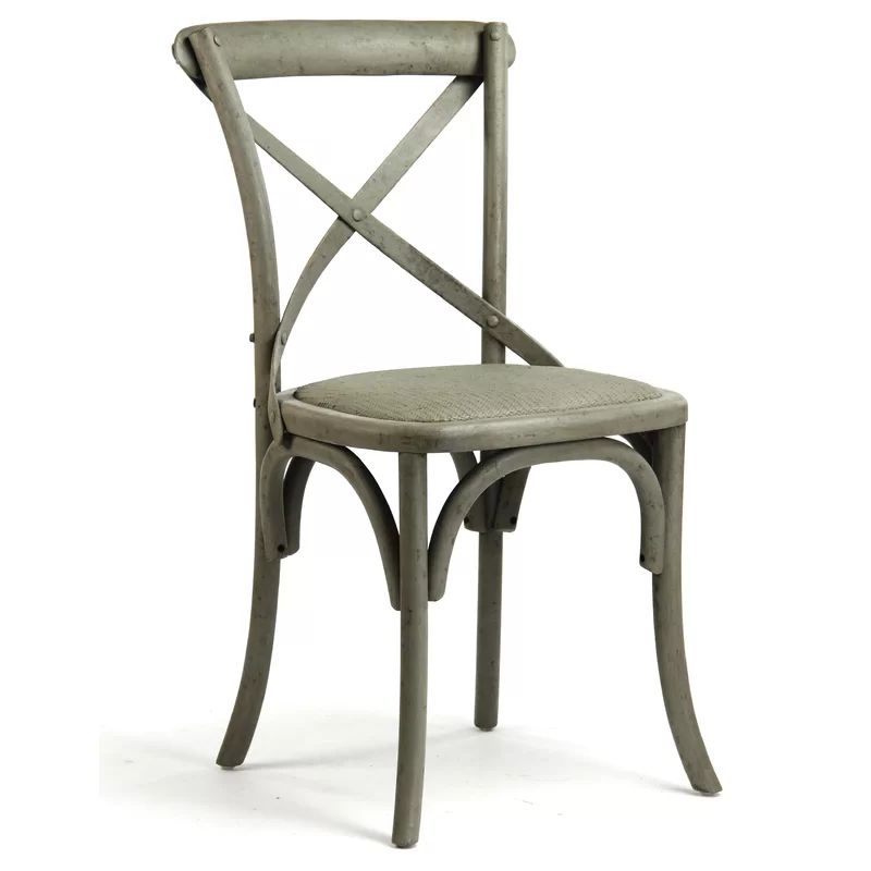 Parisienne Cafe Solid Wood Cross Back Side Chair | Wayfair Professional