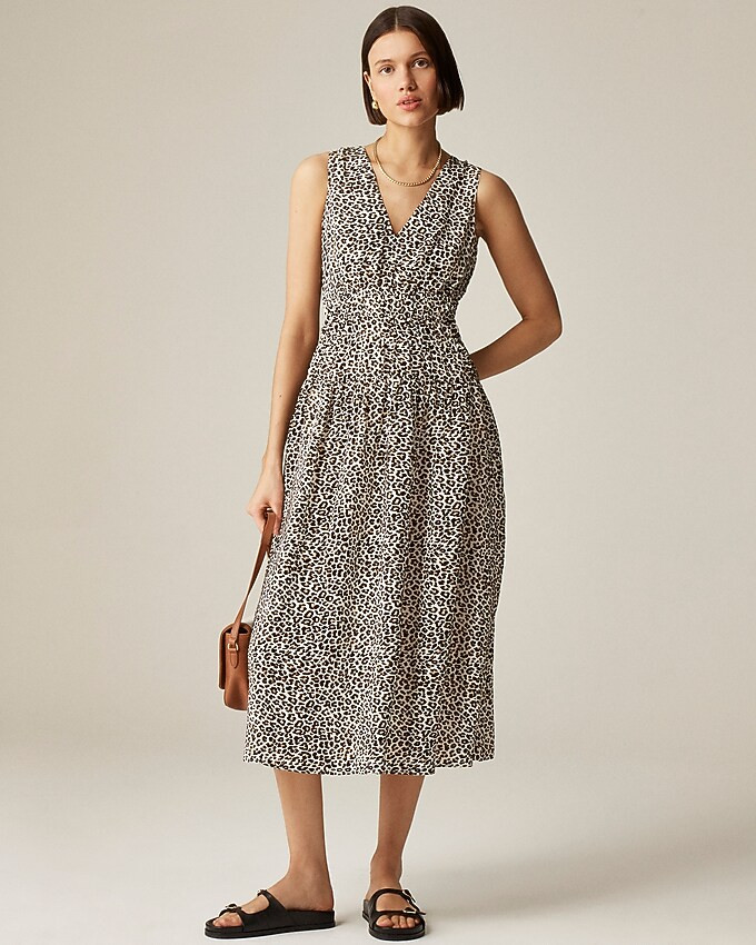 Hyacinth dress in leopard crepe de chine | J. Crew US