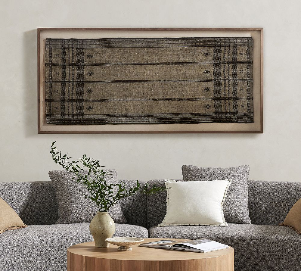 Suna Rustic Textile Framed Wall Art | Pottery Barn (US)