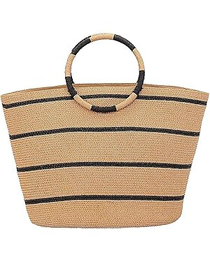 TOFUNTOY Straw Bag Straw Handbags Tote Bag for Women Straw Tote Bags Rattan Woven Straw Beach Bag... | Amazon (US)
