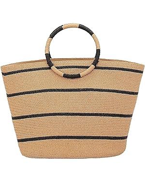 TOFUNTOY Straw Bag Straw Handbags Tote Bag for Women Straw Tote Bags Rattan Woven Straw Beach Bag... | Amazon (US)