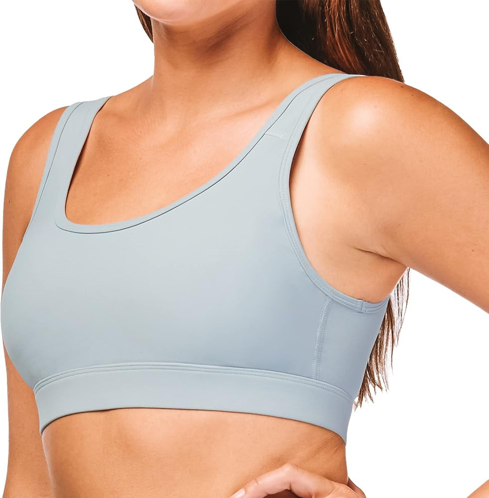 Stelle Women's Strappy Sports Bra Full Coverage Criss Cross Back Yoga Bra Padded Workout Sports B... | Amazon (US)