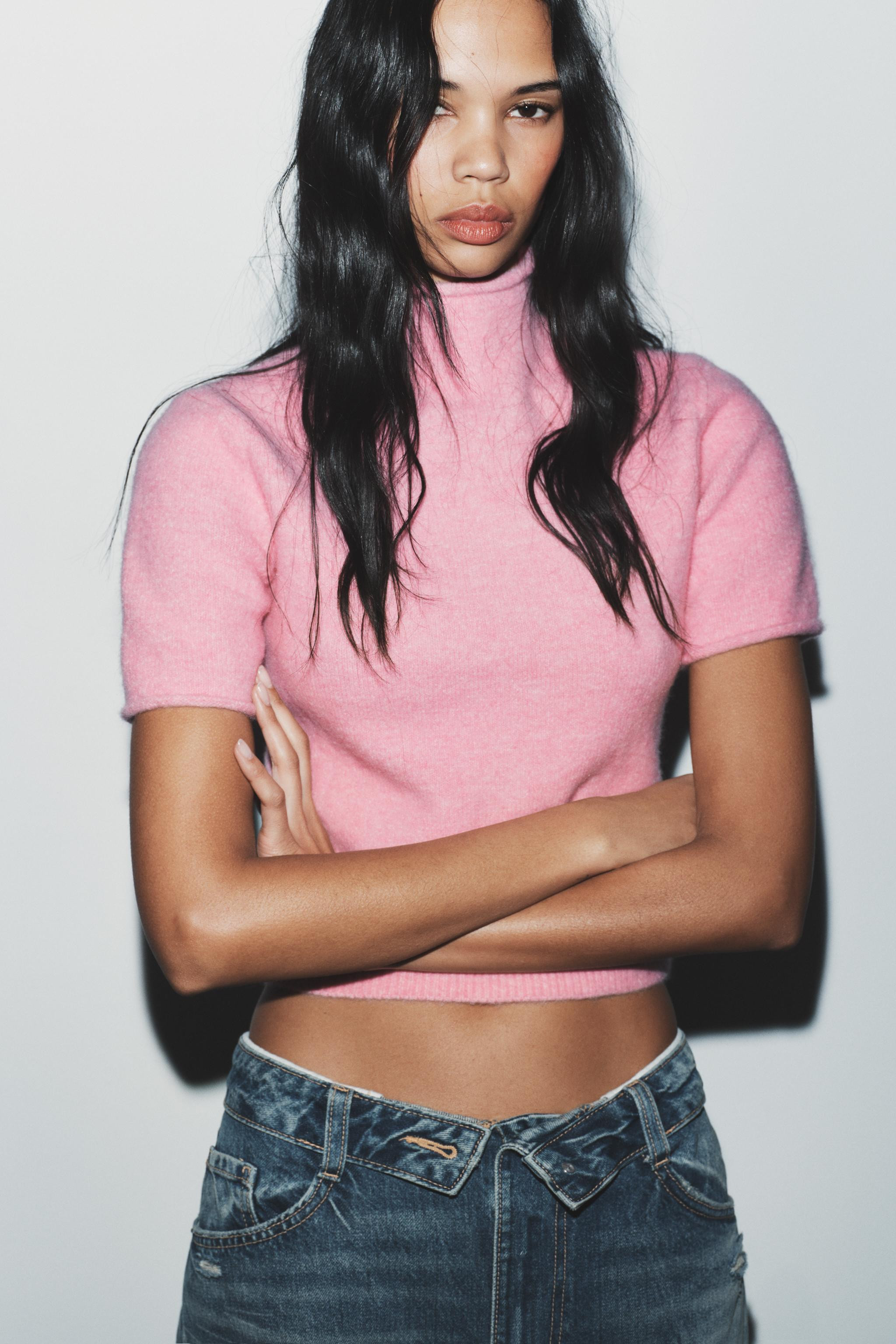 SOFT KNIT SHORT SLEEVE JUMPER | Zara US