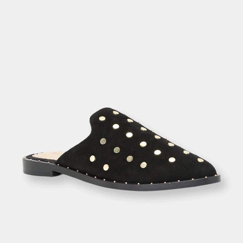 Rag & Co Jodie Studded Leather Mule - Black - US 8 | Verishop