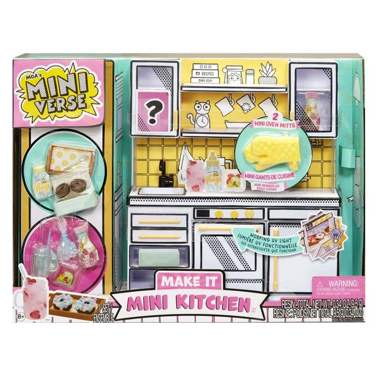 Make It Mini Kitchen MGA's Miniverse, Kitchen Playset, w/ UV Light, Collectibles, DIY, Resin Play... | Walmart (US)