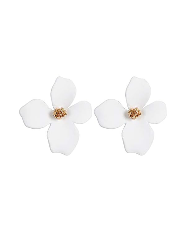 Boho Stud Earrings for Women - Chic Flower Statement Earrings with Gold Flower Bud, Great for Sis... | Amazon (US)