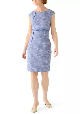 Connected Apparel Women's Sleeveless Tweed Dress, 12 | Belk