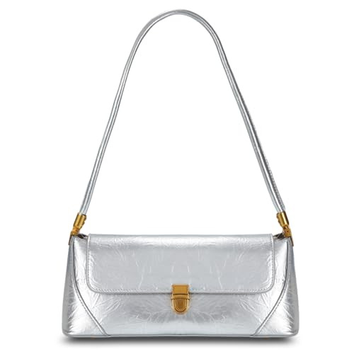 cuiab Women's Shoulder Bag, Shoulder Bag for Women, Silver Purse, Silver Shoulder Bag, Vintage Shoulder Bag(Silver) | Amazon (US)