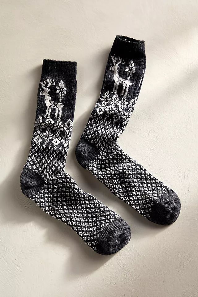 Cashmere Blend Men's Socks, Reindeer | Anthropologie (US)