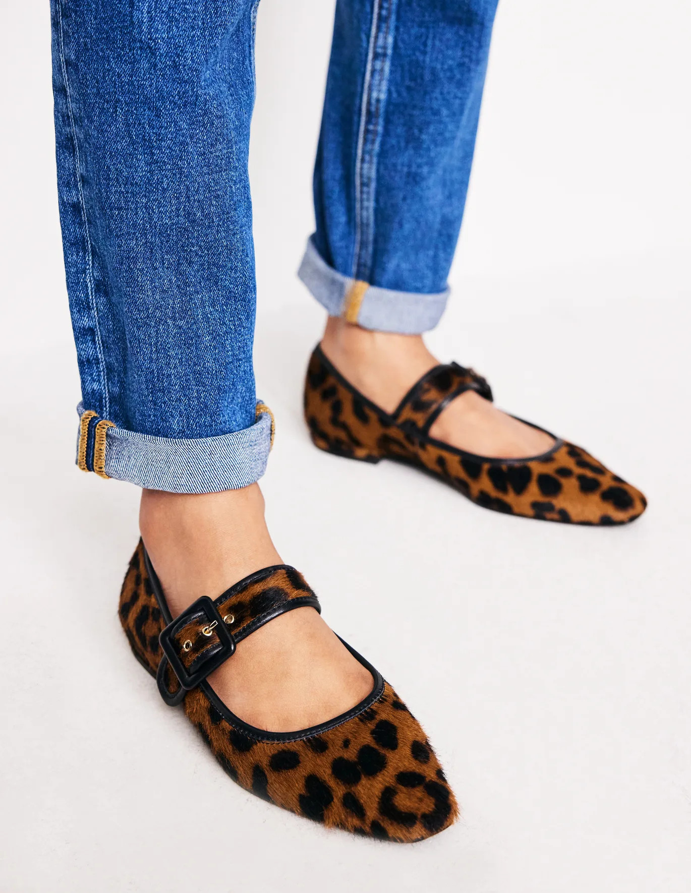 Vic Chisel Toe Mary Janes - Leopard | Boden UK | Boden UK