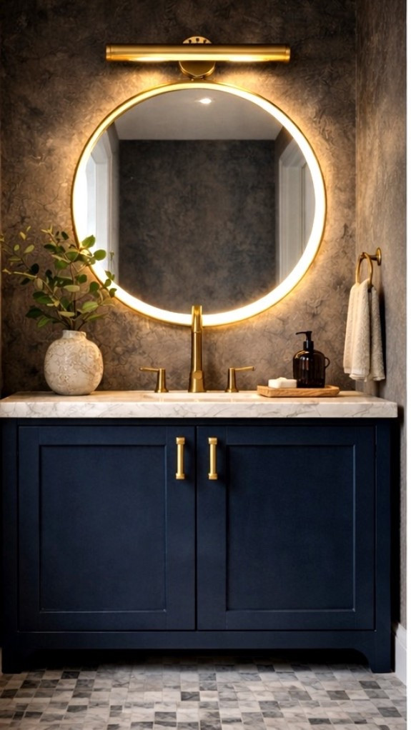 Powder room of your dreams. Half bathroom of your dreams starts here. Bathroom renovation. Modern design 

#LTKHome #LTKSaleAlert #LTKU