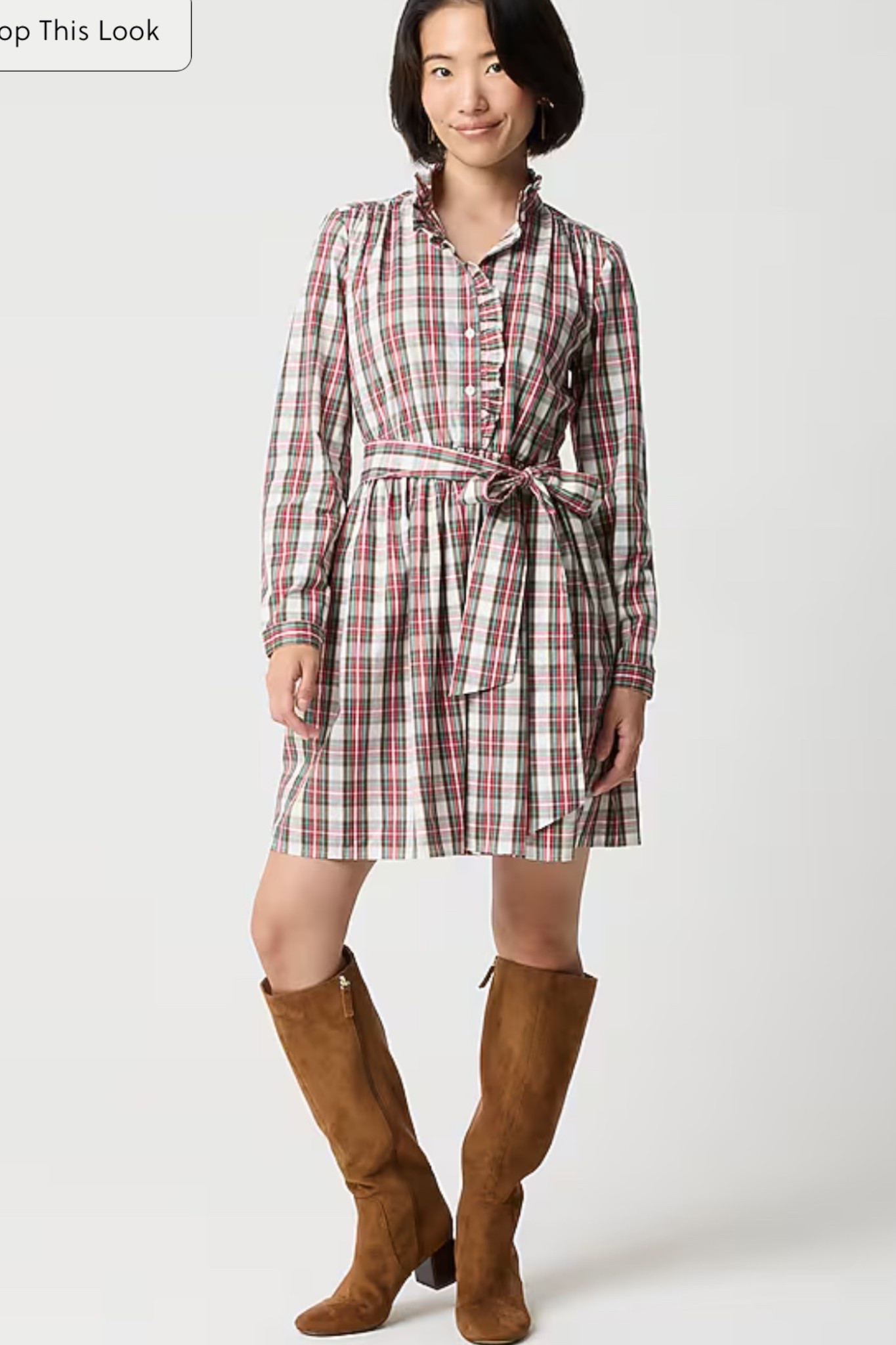 Cute, classic fully plaid button down dress with belt accent. Great for any holiday event 

#LTKGiftGuide #LTKHoliday #LTKSeasonal