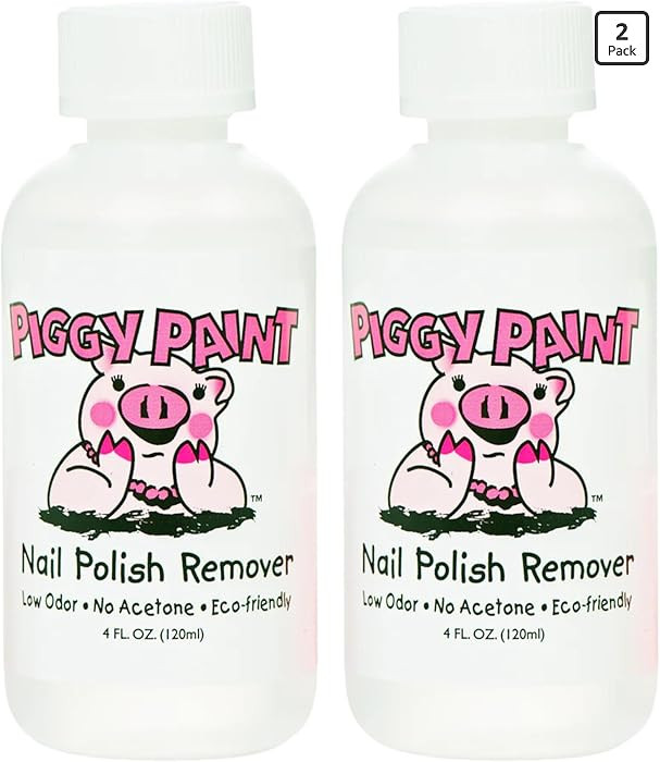 Transform Moments with Piggy Paint: Safe & Gentle 4 oz - Pack of 2 Nail Polish Remover | Amazon (US)