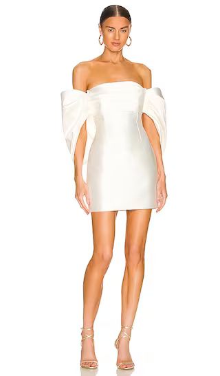 Elina Mini Dress in Cream | Revolve Clothing (Global)