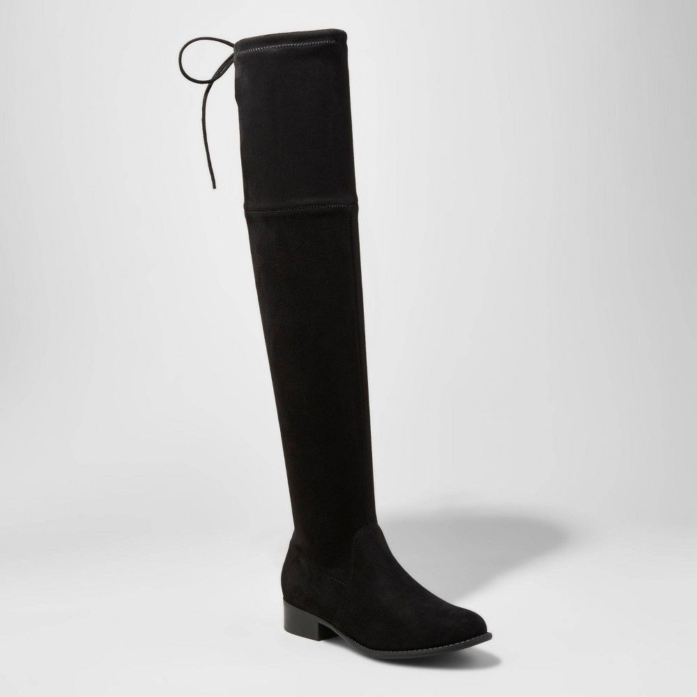Women's Sidney Over the Knee Boots - A New Day Black 11, Size: Small | Target