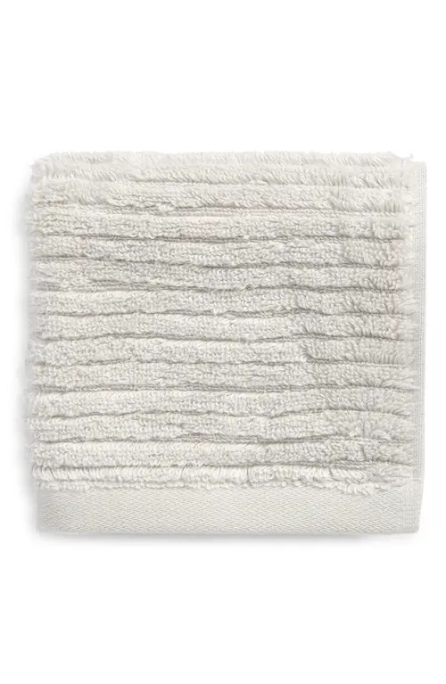 Nordstrom Hydro Ribbed Organic Cotton Blend Washcloth in Grey Vapor at Nordstrom | Nordstrom
