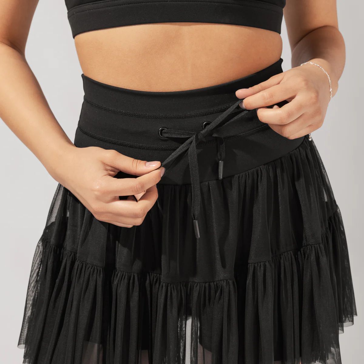 Pirouette Skort - Black | POPFLEX