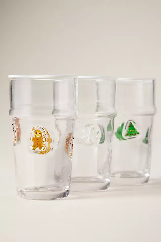 Festive Icon Tumbler Glass | Anthropologie (US)
