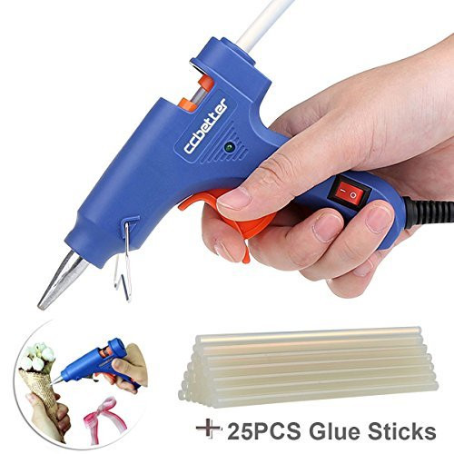 CCbetter Mini Hot Melt Glue Gun with 25pcs Glue Sticks High Temperature Melting Glue Gun Kit Flexibl | Amazon (US)