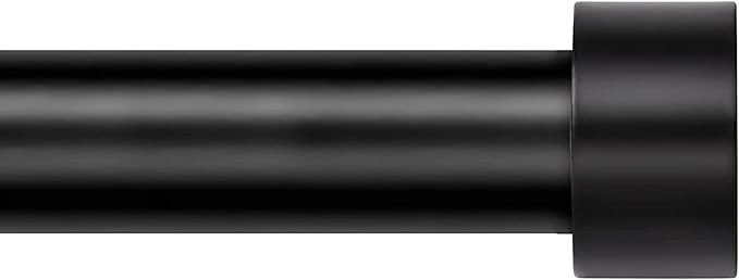 Zeerobee Curtain Rods for Windows 66 to 120, 1 Inch Black Curtain Rod Set, Heavy Duty Drapery Rod... | Amazon (US)