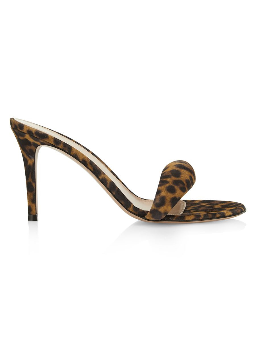 Bijoux 85MM Leopard Suede Mules | Saks Fifth Avenue