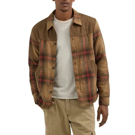 Wrangler® Men's and Big Men's Heavyweight Shirt Jacket with Sherpa Lining, S-5XL | Walmart (US)