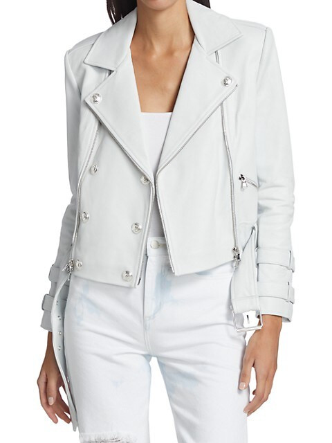 Billie Belted Leather Biker Jacket | Saks Fifth Avenue