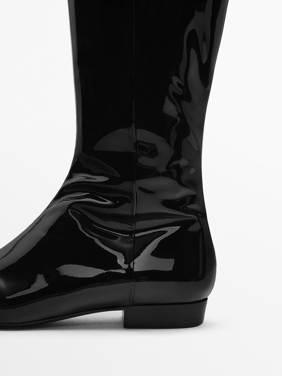 Flat leather boots | Massimo Dutti (US)